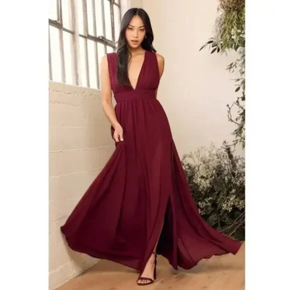 lulus heavenly hues burgundy maxi dress HOT ! Burgundy Maxi Lulus Heavenly Lulus Heavenly Hues Burgundy Maxi Dress